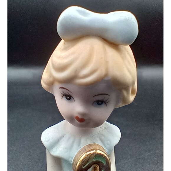 Growing Up Birthday Girls 2 Enesco 3" Celebration Blond Hair Blue Dress 1981 - Picture 4 of 15